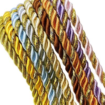 China Custom logo size 20mm gurtband 50mm gurtband 50mm polyester cotton webbing webbing viable lurex hand rope for gift packing for sale