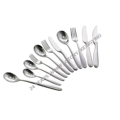 China Viable Knife Spoon Fork Silverware Cutlery Set Modern Kitchen Stainless Steel Flatware for sale