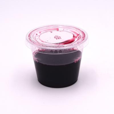 China Daily Restaurant Disposable Takeout Sauce Plastic Cup 5.5 Ounce PP With Lid 165ml Pudding Cup for sale