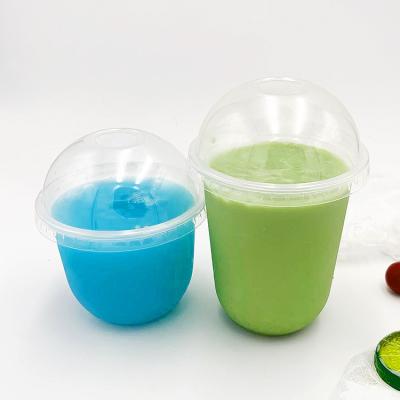 China All Crowds Factory Hot Sale PP Plastic Cup With Lids Bubble Tea Cups Clear Shape PP Disposable Plastic Cups U for sale