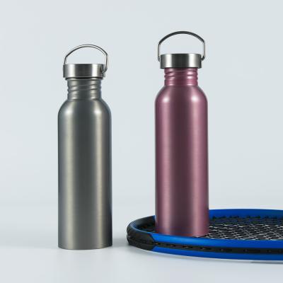 China Sustainable 750ml Stainless Steel Sports Single Wall Water Bottle With Screw Lid for sale