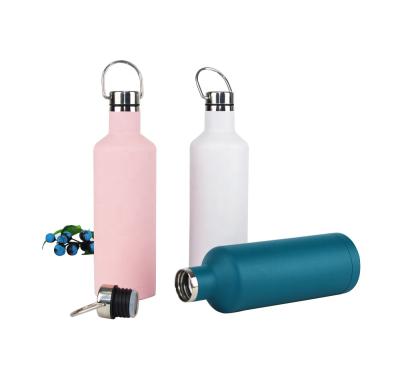 China PORTABLE Narrow Mouth Wine Flask Thermal Customize Stainless Steel Water Bottle With Handle for sale