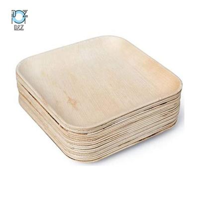 China Disposable Bamboo Plates Disposable Wooden Disposable Palm Leaf Plates for sale