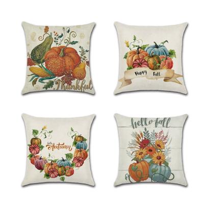 China Thanksgiving Autumn Non-Toxic Tile Covers Autumn Pumpkin Cushion Covers Farmhouse Halloween Pillow Case for sale