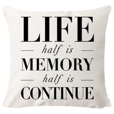 China Factory Price Non-Toxic Unique Design Blessing Quote Pillow Cover for sale