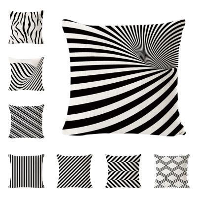 China 2021 Factory Price Geometry Simply Unique Design Bulk Cotton Linen Cushion Covers OEM Customized for sale