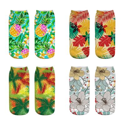 China Newest Sustainable Palm Rainforest Plants Exotic Socks Custom Design OEM ODM Adults Big Size for sale