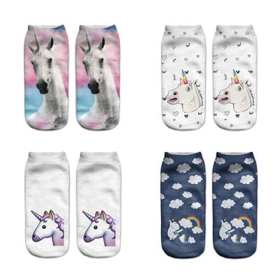 China 2021 Unicorn Factory Wholesale High Quality Viable Custom Printing Large Size Cotton Socks for sale