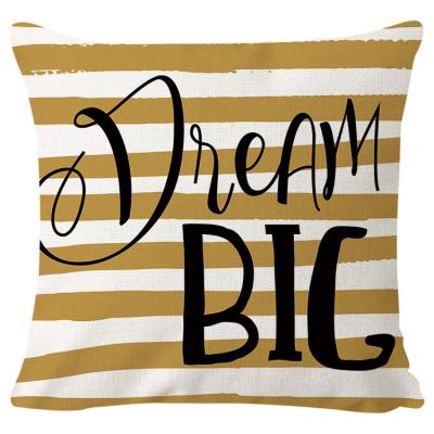 China China Supplier Non-Toxic Inspirational Quote Pillow Case / Dreamy Big Motivational Sign With Words For Sofa Couch for sale