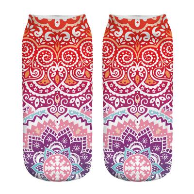 China Bohemia Style Sustainable Quality OEM Mandala Flower Socks Custom ODM Size Custom Design for sale