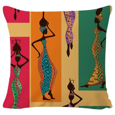 China Viable Smile Von Portrait of African Woman in Ethnic Dress Zulu Elegance Tribal Graphic Print Pillow Case for sale