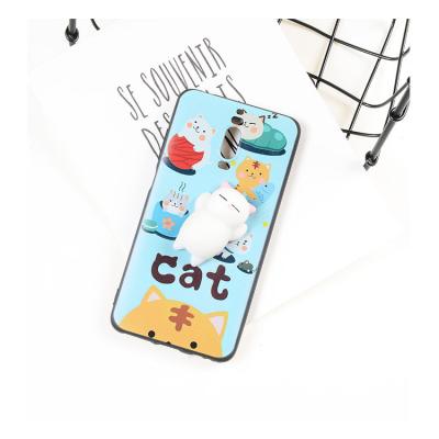 China 3D TPU Cat Squishy Silicone Soft Slow Rising Matte Phone Case 6 7 Plus for sale