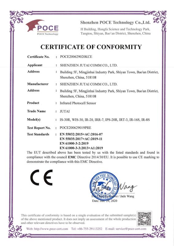 CE - Shenzhen Jutai Comm Co., Ltd.