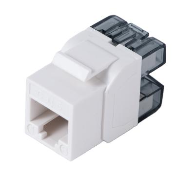 China Network Amp RJ45 8P8C UTP 180 Degree Cat.6A / Cat.5E / Cat.6 Keystone Female LED Jack For Network for sale