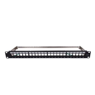 China Network White Offload Loaded Cat.6A / Cat.6 / Cat.5e STP FTP Protected 24 Ports 1U 19inch Patch Panel for sale