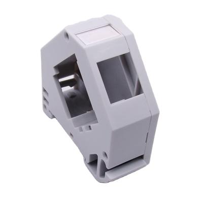 China Network DIN Rail Mount Outlet RJ45 Jack Frame For STP/UTP Cat.5e Cat.6 Cat.6A Keystone Jack for sale