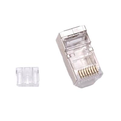 China Cat.6 Network FTP 6 UP 2 Down Three Prong RJ45 Transparent Modular Plug for sale