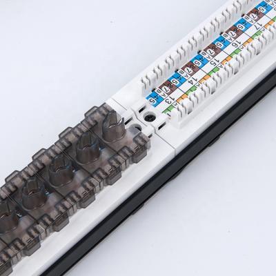 China Competitive network price with high quality cat6 cat6a cat5e 24 port patch panel for sale