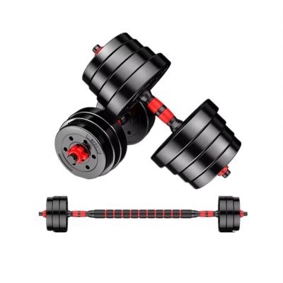 China Adjustable 10kg 40kg 40 Kg 20lb 40lb Power Weightlifting Training Adjustable Concrete Cement Dumbbell Barbell Set For Home for sale