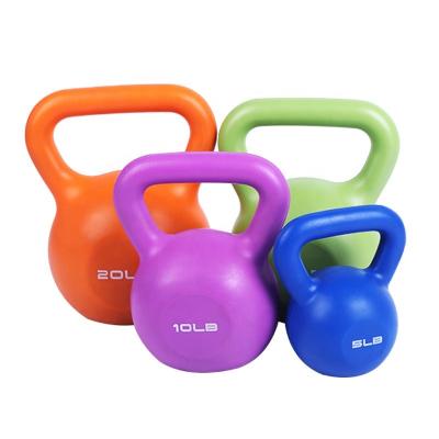 China New Universal Type Wholesale Plastic Kettlebell Weightlifting Painted Cast Iron Kettlebell Vinyl Coated Cement Kettlebell For Fitness for sale