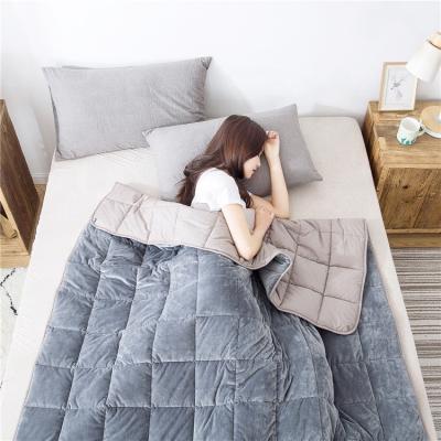 China Factory Flame Retardant Custom Weighted Washable Cotton Adult Gravity Blanket Autism Blanket for sale