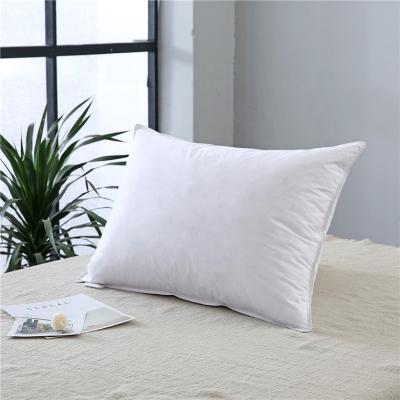 China High Quality Soft Memory Goose Duck Feather Down Pillow, White Duck Feather Sufficiency and 3D Fiber Bed Pillow Inserts, 100% Cotton Fabric for sale