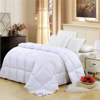 China Nature Material High Quality 100% Cotton White Goose Down Quilt Comforter Luxury Hotel Best Selling Goose Down Feather Filled Comforter With Down Fill for sale