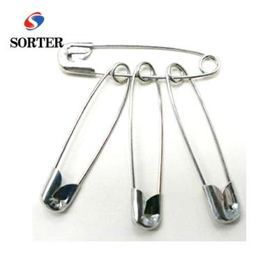 China Iron china factory direct make custom fancy iron metal 28mm decorative silver plated safty safety pin set wholesale for sale