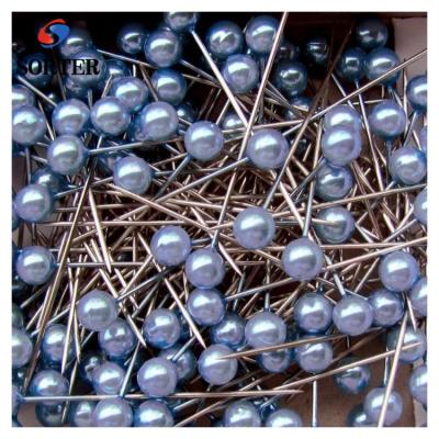 China Steel alloy nickel hijab findings 800pcs pearlized pearl 4mm head pin for sale