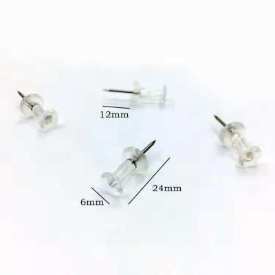 China Stainless Steel 20mm Push Pins Single Desk Pin Clear for sale