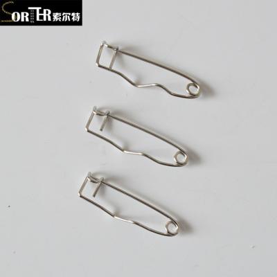 China Wholesale Durable And Practical Metal Curved Safety Pin For Garment Pin Jewelry Finding Special Curved for sale