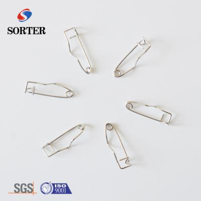 China Steel Strong Alloy 32mm Badge Clip Security Crimp S Shaped Pin for sale