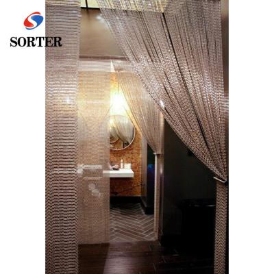 China Silver Chain Door Curtain Flame Retardant Double Insect Hook for sale