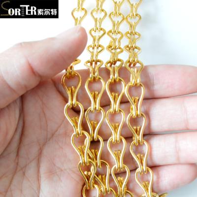 China Fireproof Fashionable Colorful Aluminum Metal Hook Chain Curtains for sale