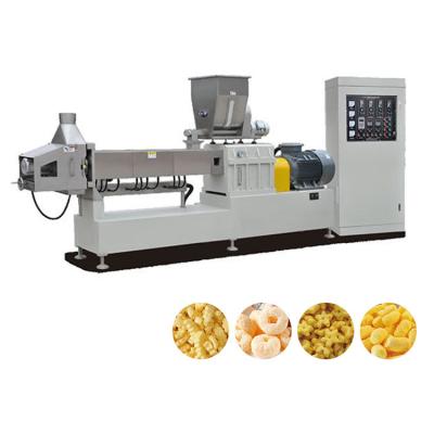 China Wheat /corn powder snack food machine /double puffing snack food production line extruder for sale