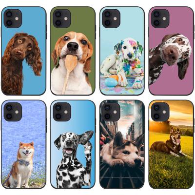 China Cartoon cell phone cover shockproof UV printing cuty dog ​​for iphone 12 pro max material TPU for sale