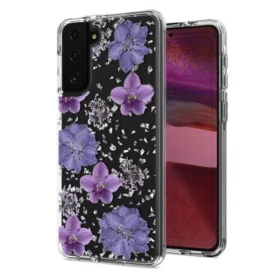 China Free Sample Clear Flower Design Shockproof For iPhone Case , Flower Garden Transparent 2 IN 1 Custom Printed Phone Case For iPhone 12pro for sale