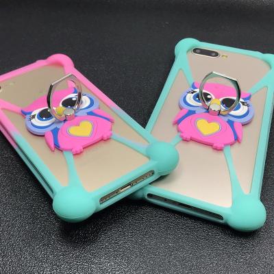 China Anti-fall fashionsilicone universal cartoon mobile phone case for sale