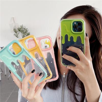 China Anti-drop For iphone 12 Pro Max Yellow Anti Inside Protective Bumper Case For iphone 12 Bumper Candy Clear Phone Case for sale