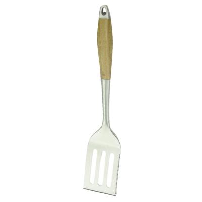 China Outdoor and Camping Barbecue Turner Stainless Steel Beech Handle Easily Cleaned BBQ Spatula Accessories BBQ Spatula for sale