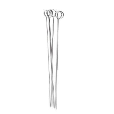 China Easily Cleaned Stainless Steel Barbecue Meat Metal Hanging Skewers for sale