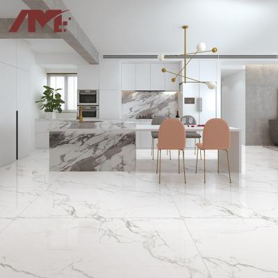 China Modern Customized 750x1500mm Large Slab White Ceramic Polished Tiles for sale