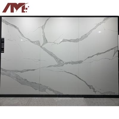 China Modern white three connection sintered stone marble stone wall for sale