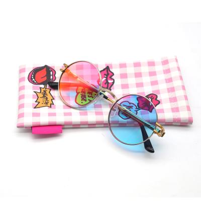 China TFB PU Glasses Bag Glasses Cleaning Cloth Set Glasses Bag Pouch PU Leather Sunglasses Bag for sale