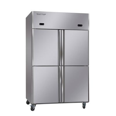 China wholesale Double-temperature Double Temperature Drinks Upright Refrigerator and Refrigerator Stainless Steel Refrigerator and Freezer Upright Refrigerator and Freezer for sale