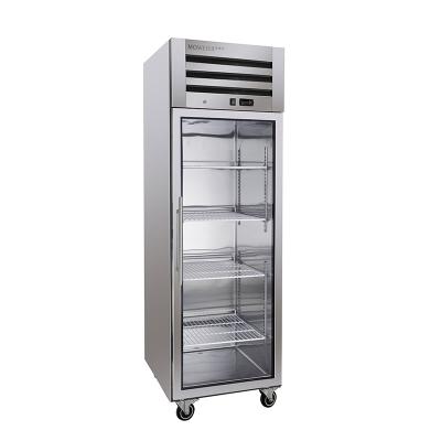 China Single-temperature low price single glass door Reach-in refrigerators and coolers refrigeration equipment commercial display refrigerator for sale