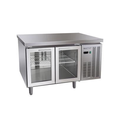 China Air-cooled Single-temperature Stainless Steel Commercial Food Grade Refrigerator Stainless Steel Under Counter Refrigerator for sale