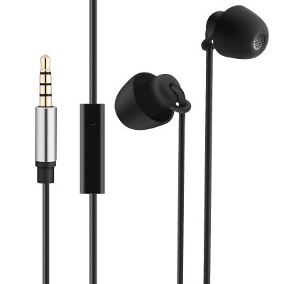 China In-Ear Soft Silicone Sleep Earphone Wired Super Mini In-Ear Earphone Mini Headphones With Microphone for sale