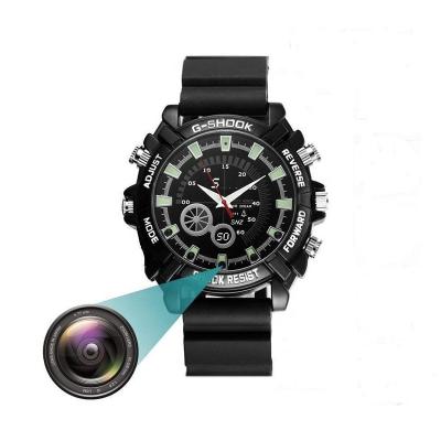 China Factory Direct Selling Black Vandal Proof Spy Smart HD 1080P IR Hidden Camera Watch with 16GB Memory Inbuilt for sale