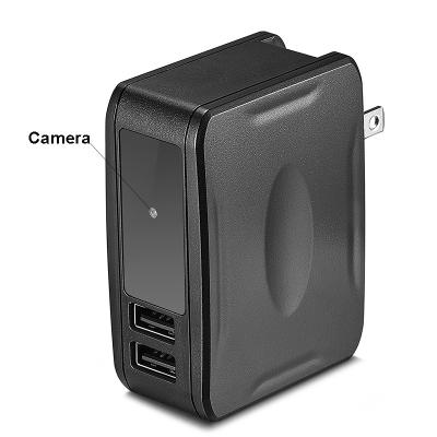 China 2 USB HD Vandalproof Adapter Hidden Spy Camera 1080P Nanny Wall Charger Secret Spy Camera with IR Night Vision for sale